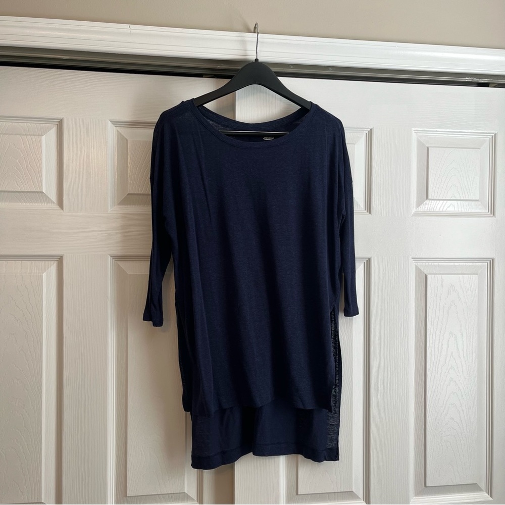 Navy Quarter Sleeve top